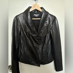 Vince Black Leather Jacket